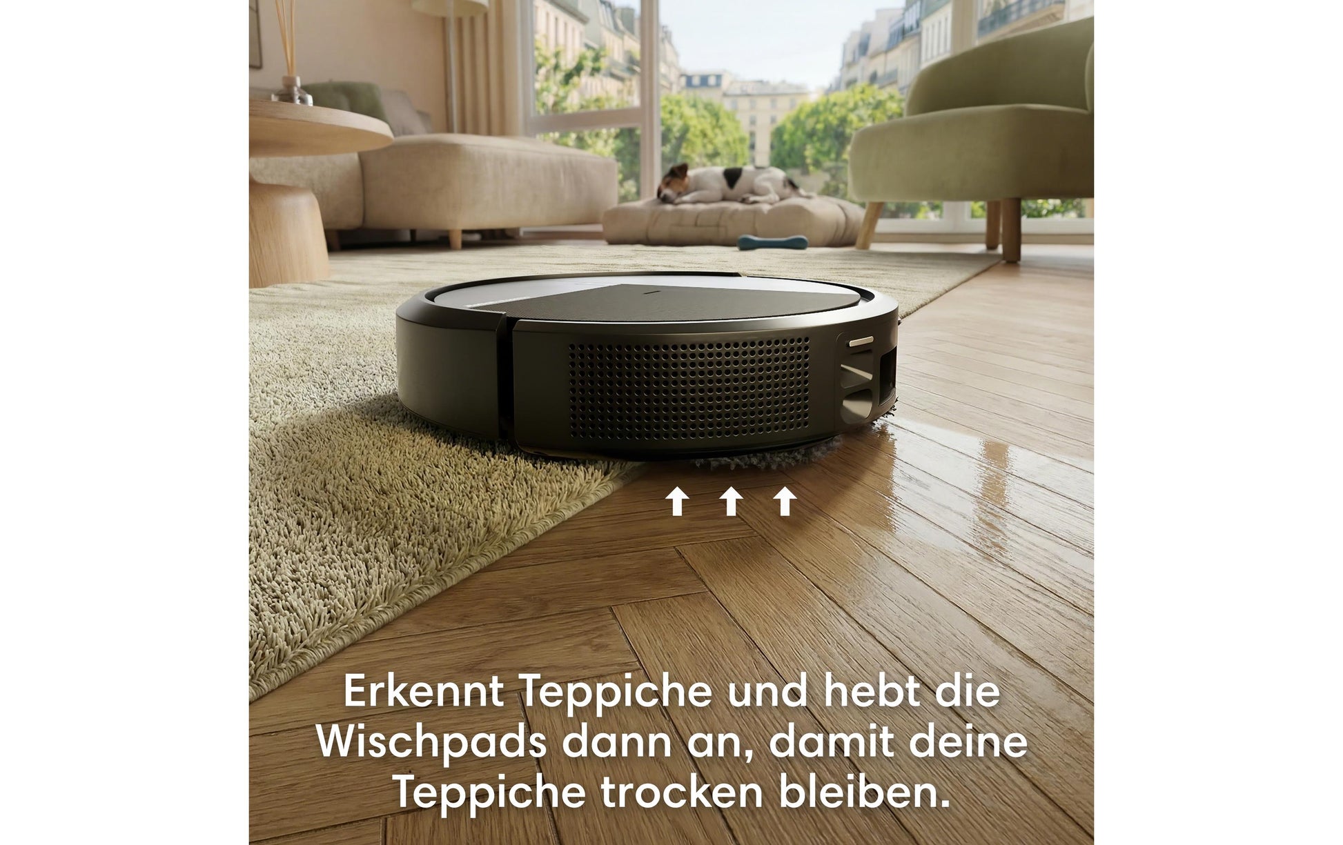 iRobot Saugroboter Roomba Plus 415 Combo Dock mit Absaugstation und Wischfunktion – 300 min, 83 mm, 0,18 l