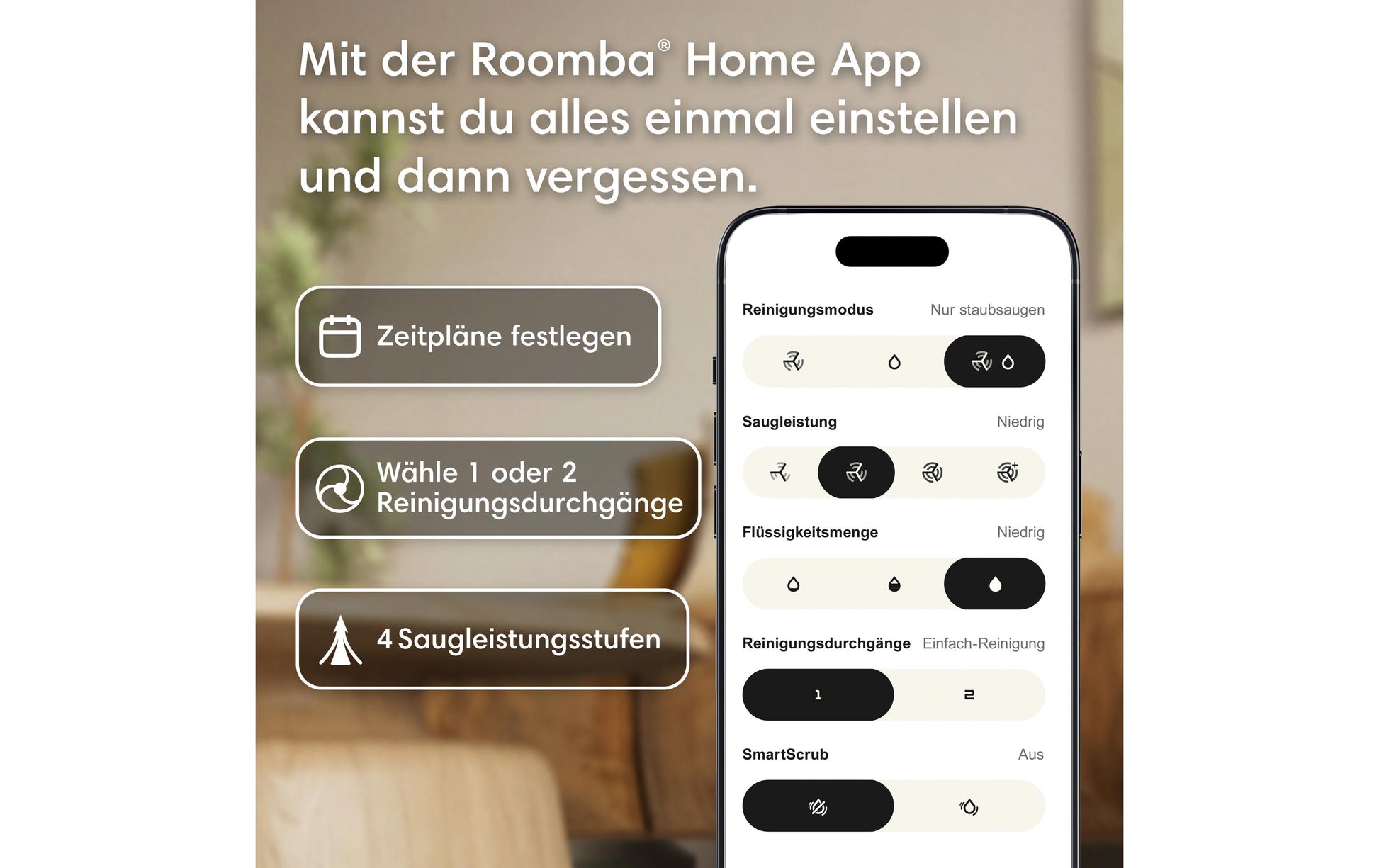 iRobot Saugroboter Roomba 115 Combo Dock mit Wischfunktion – 150 min, Höhe 79 mm