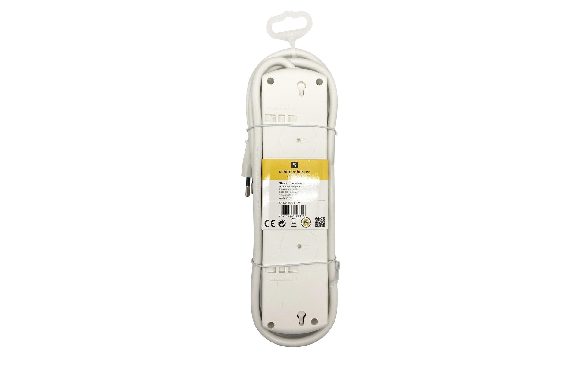 M. Schönenberger Schönenberger Fix-Line Steckdosenleiste T13×3 – USB‑C×2, USB‑A×1 – 2 m Kabel