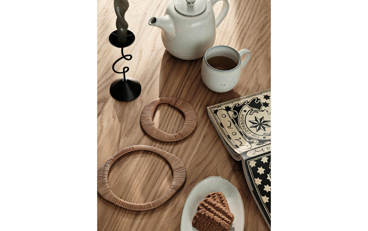 Broste copenhagen Teetasse – 450 ml, Ø 10,0 cm, Steinzeug, Beige/Grau, spülmaschinenfest, mikrowellengeeignet