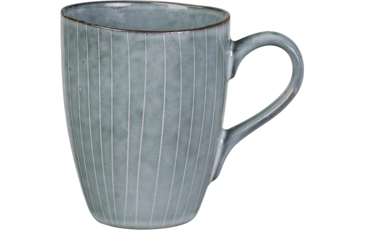 Broste Copenhagen Kaffeetasse Nordic Sea – 250 ml, Ø 8,0 cm, H 10,0 cm, Steingut, Blaugrau, spülmaschinenfest