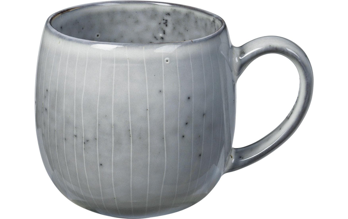 Broste Copenhagen Teetasse Nordic Sea – 450 ml, Ø 9,0 cm, Steingut, Blaugrau, spülmaschinenfest