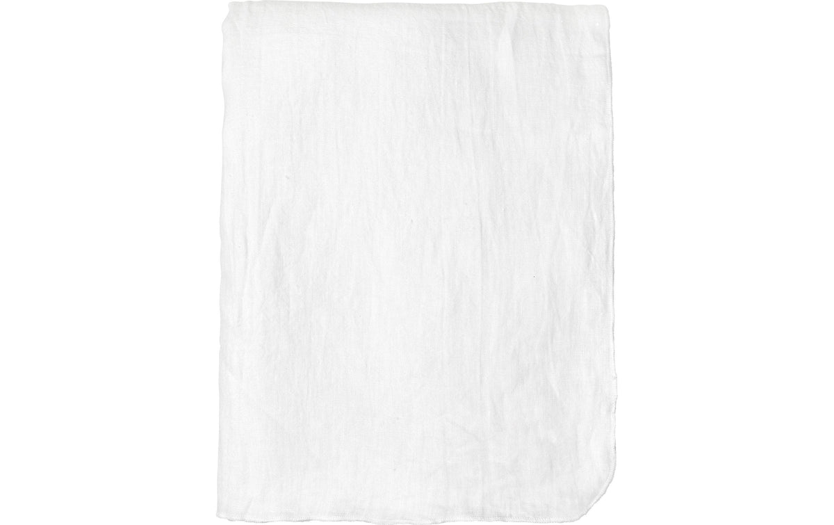 Broste Copenhagen Tischdecke – 160×300 cm, Leinen, Weiss