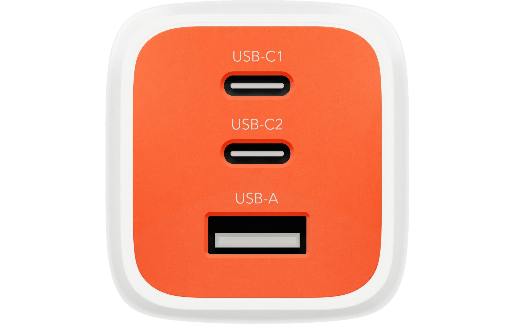 Hyper Flex USB-Wandladegerät 65 W – USB-C×2, USB-A×1, GaN – Orange