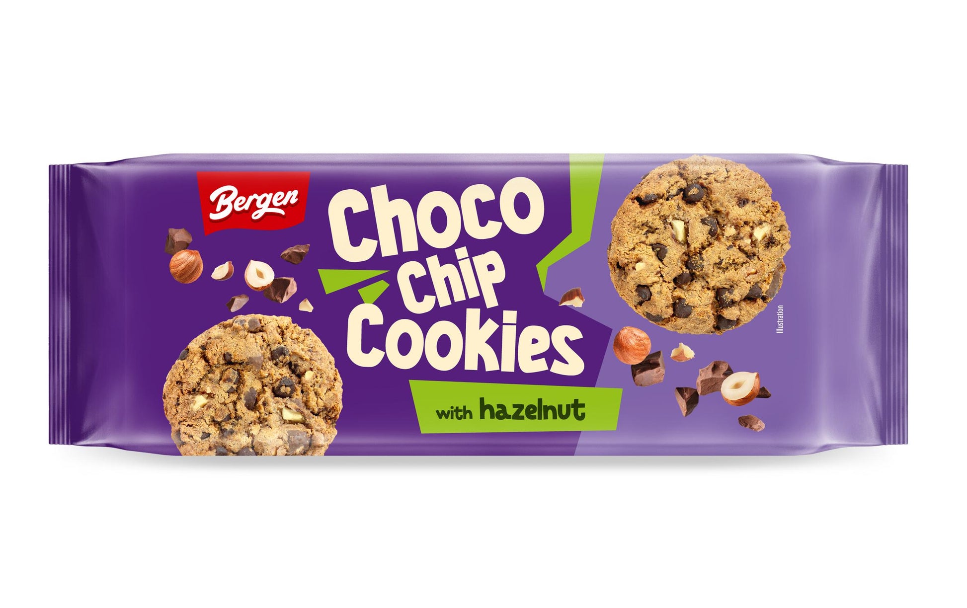 Bergen Cookies Obsession – Schoko-Chip & Haselnuss – 85 g