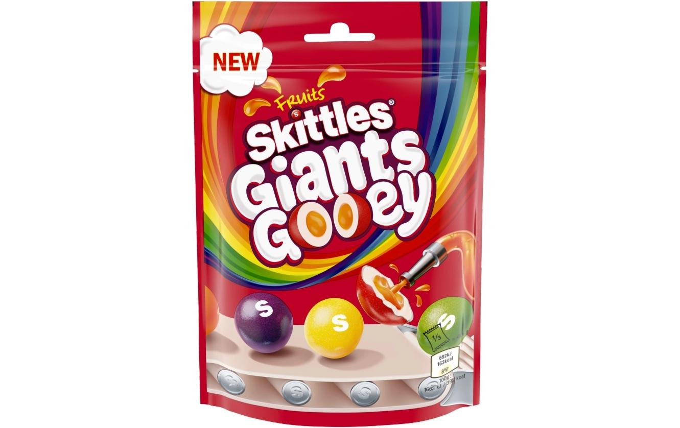 Skittles int. Skittles Giants Fruchtgummi – Gooey, vegan – 125 g