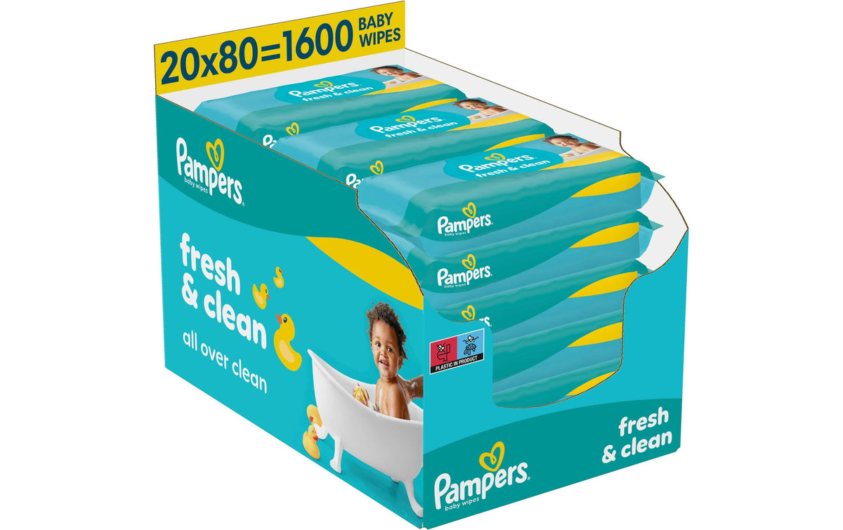 Pampers Feuchttücher Fresh Clean – 1600 Stk