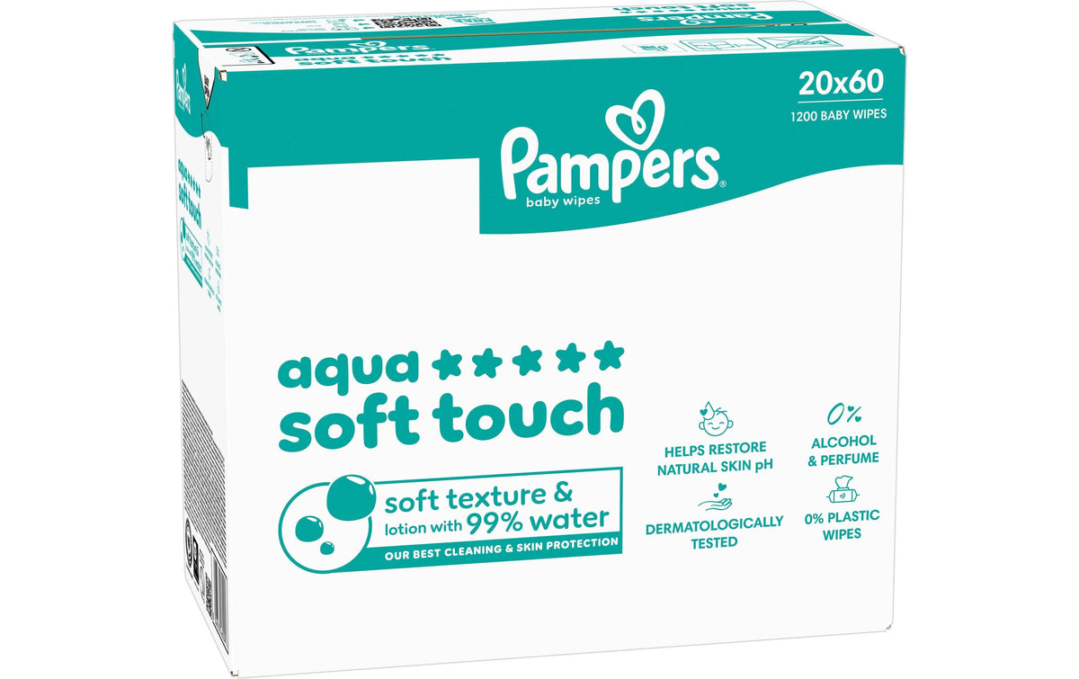 Pampers Feuchttücher – Aqua Soft Touch – 1200 Stk
