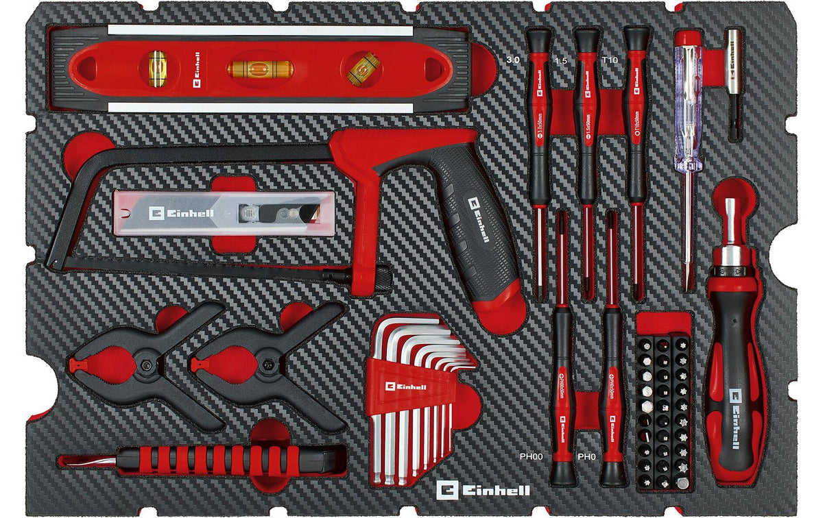 Einhell E-Case Werkzeugkoffer Elektronik – 87-teilig