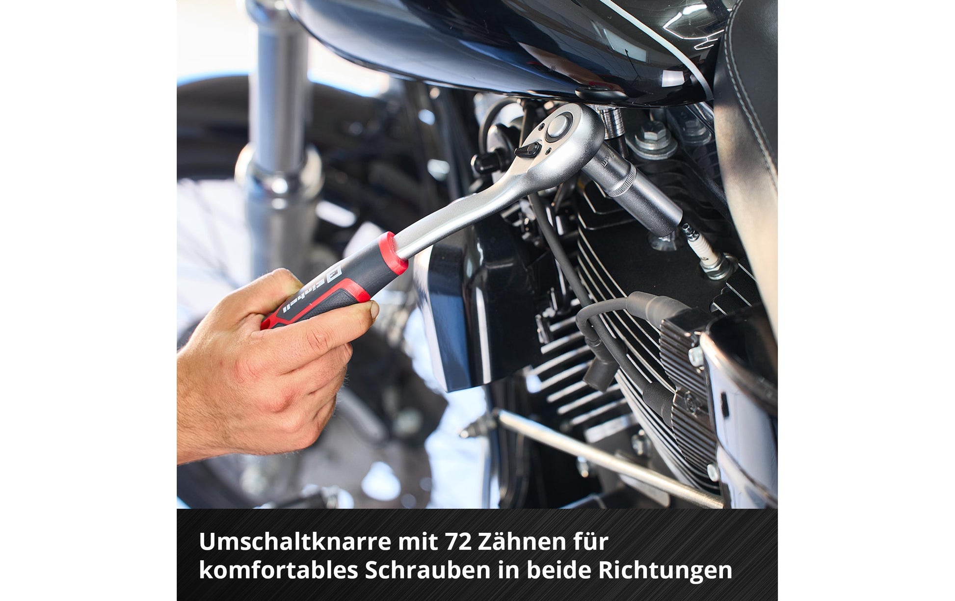 Einhell Stecknuss-Satz, 60-teilig, mit Ratsche, Koffer