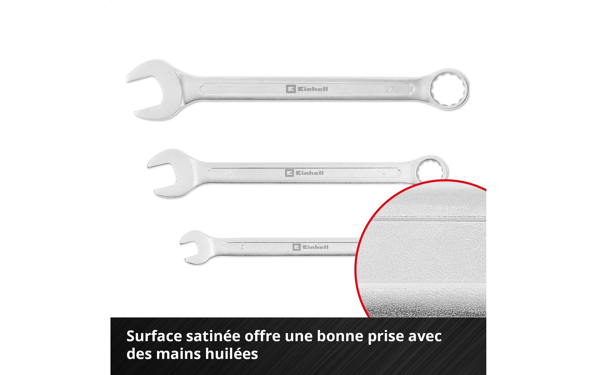 Einhell Maul-Ringratschen-Schlüssel-Set 6–27 mm, 19-teilig