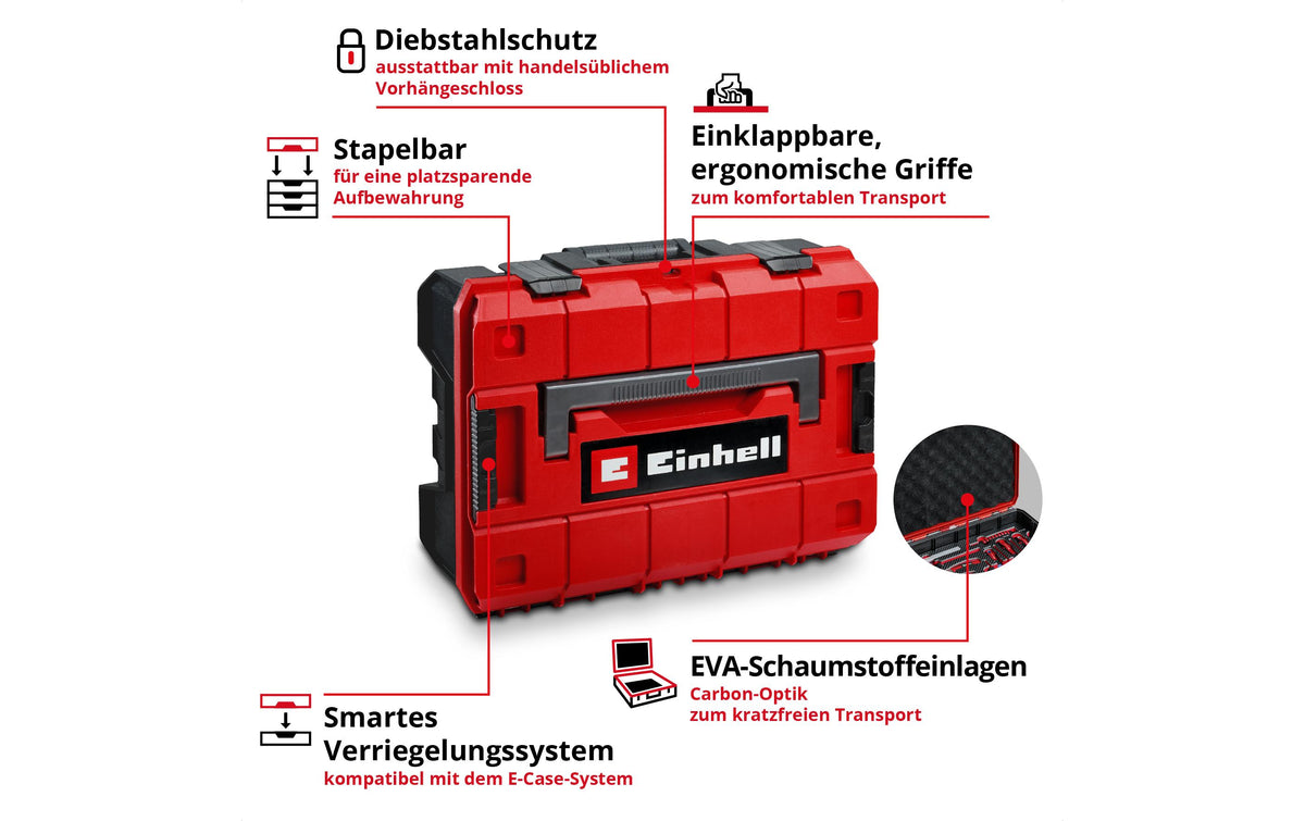Einhell Universal Werkzeugkoffer – 80-teilig, EVA-Schaumstoffeinlage