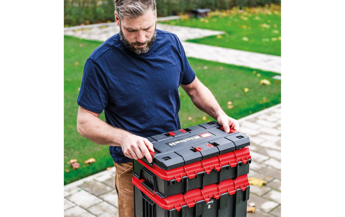 Einhell E-Case Adapterplatte – mit Klickverschluss, Schwarz, B 300 × H 37 × T 444 mm, für E-Case