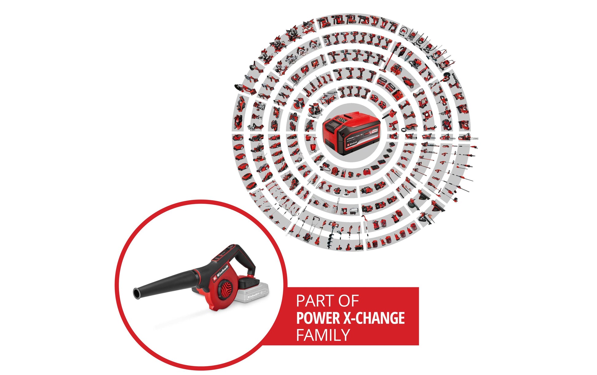 Einhell TE-CB 18/270 Li Akku-Laubbläser – 18 V – Luftstrom 270 km/h – Solo – Power X-Change