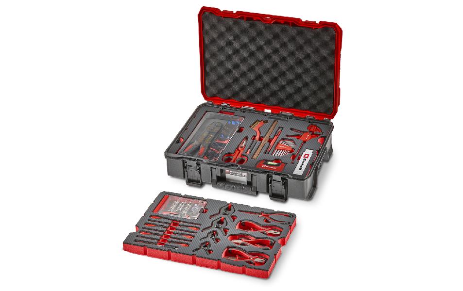 Einhell Hobby Werkzeugkoffer Elektronik – 153-teilig, E-Case