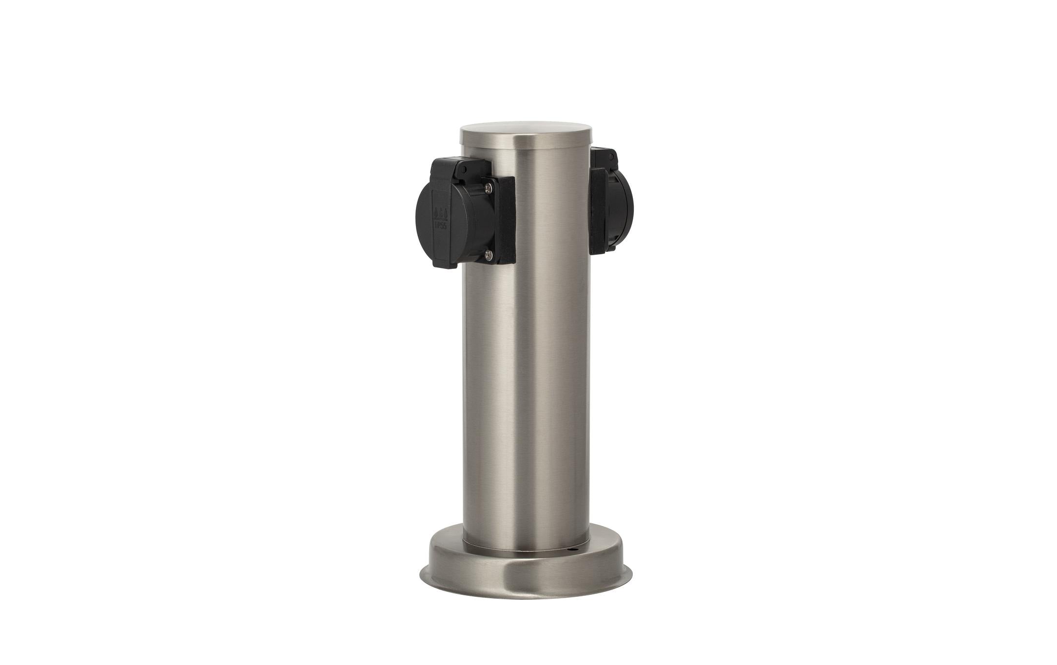 M. Schönenberger Schönenberger Gartenstromverteiler, 2×T13, IP55, Überlastschutz – Silber