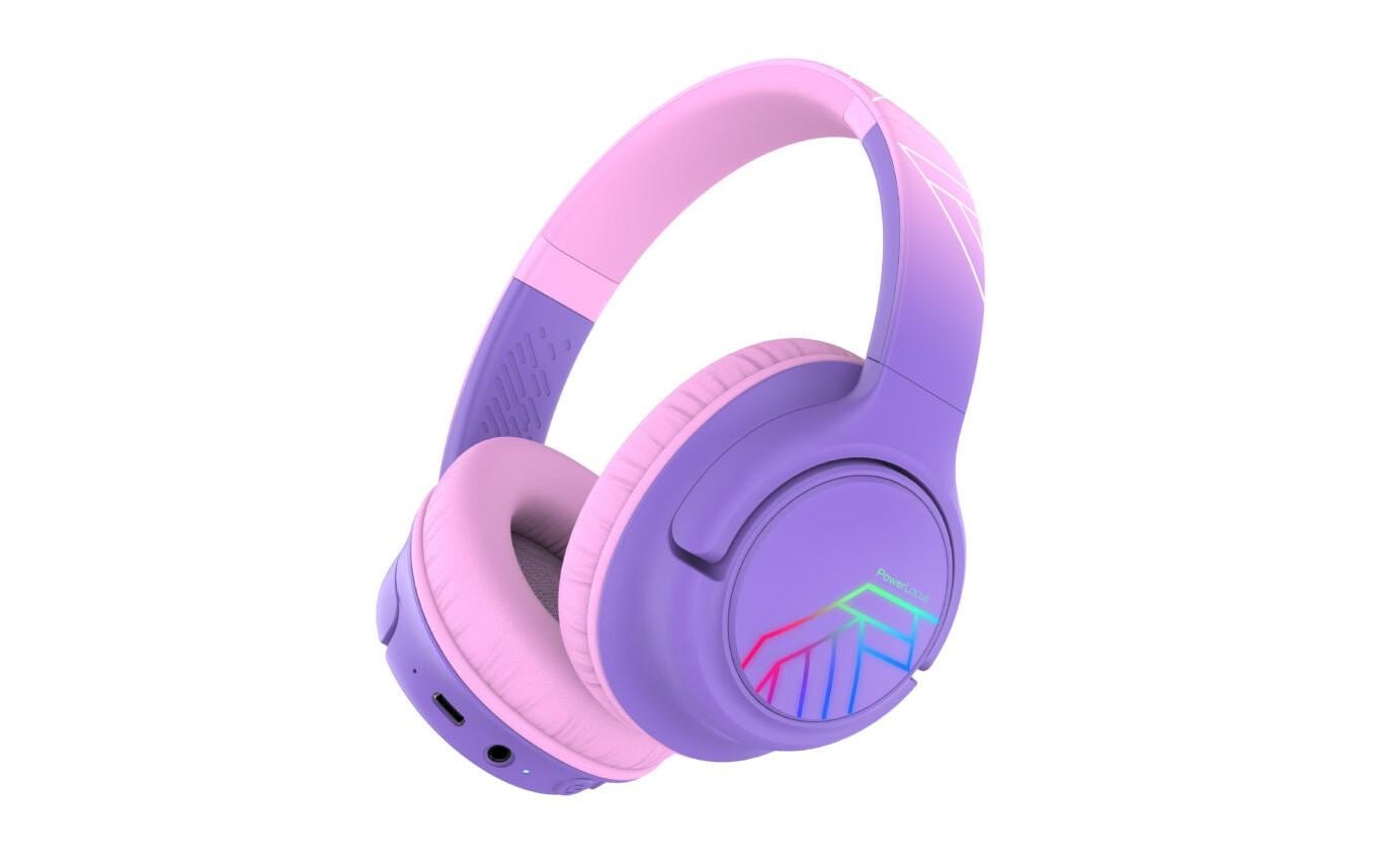 Powerlocus Bobo Kinderkopfhörer – Over-Ear, Stereo, Kabel + BT, 3,5 mm Klinke, Rosa, BT 5.0