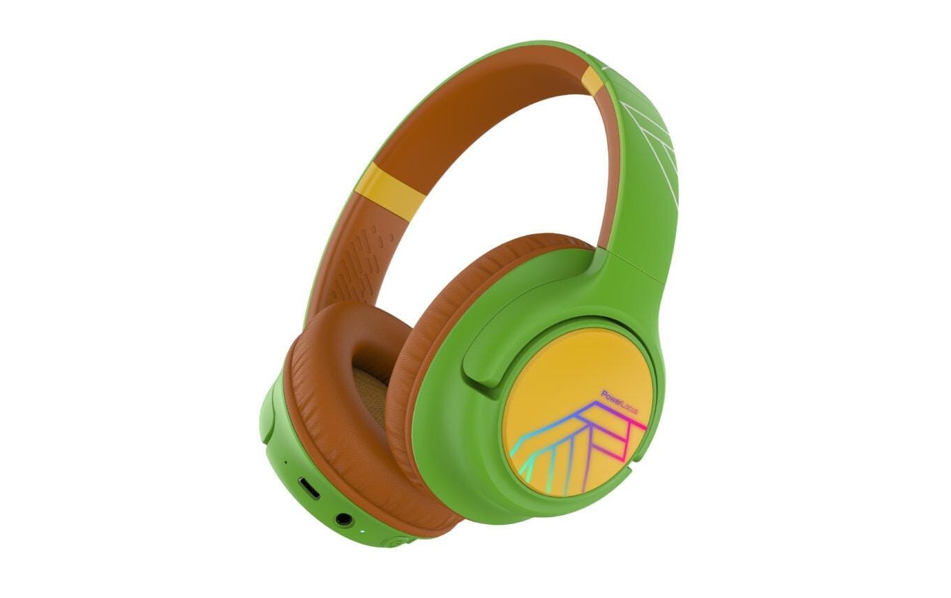 Powerlocus Bobo Turtle Kinderkopfhörer – Over-Ear, BT, 3,5 mm Klinke, Grün, BT 5,3