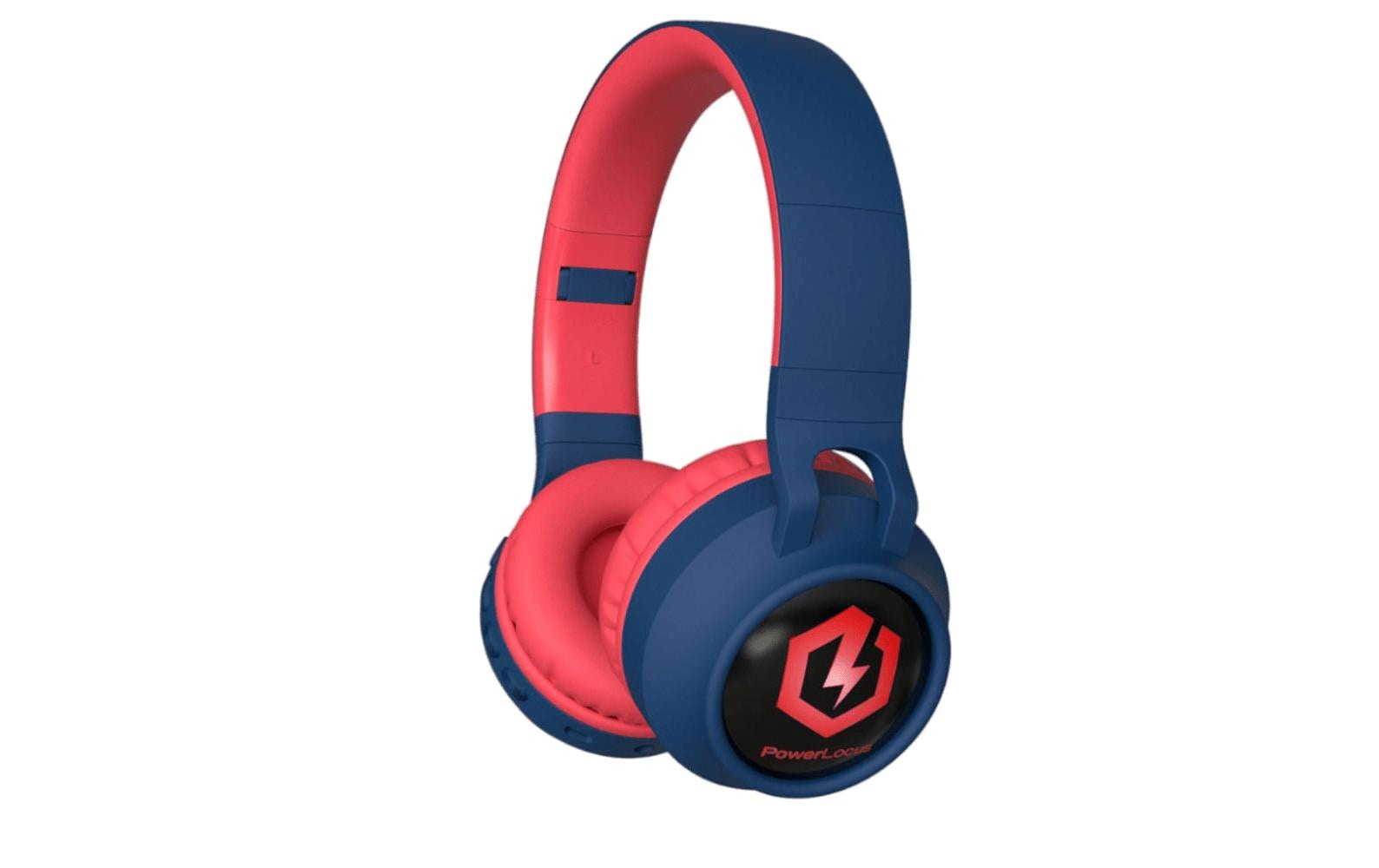 Powerlocus Buddy Kinderkopfhörer – On-Ear, Kabel + BT, USB-C, Marineblau, BT 5.3