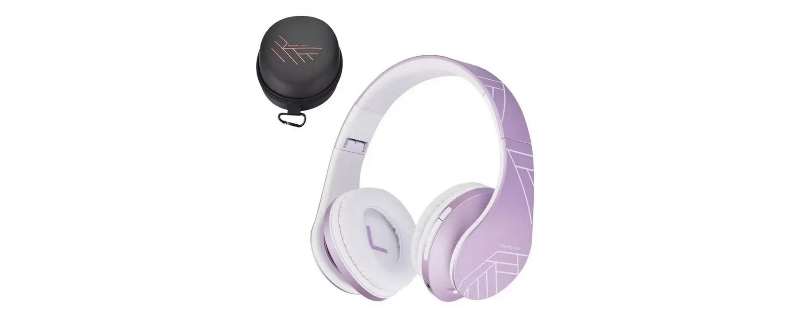 PowerLocus P2 Kids Kinderkopfhörer – Over-Ear, Kabel + BT, Rosa/Weiss, BT 5.3
