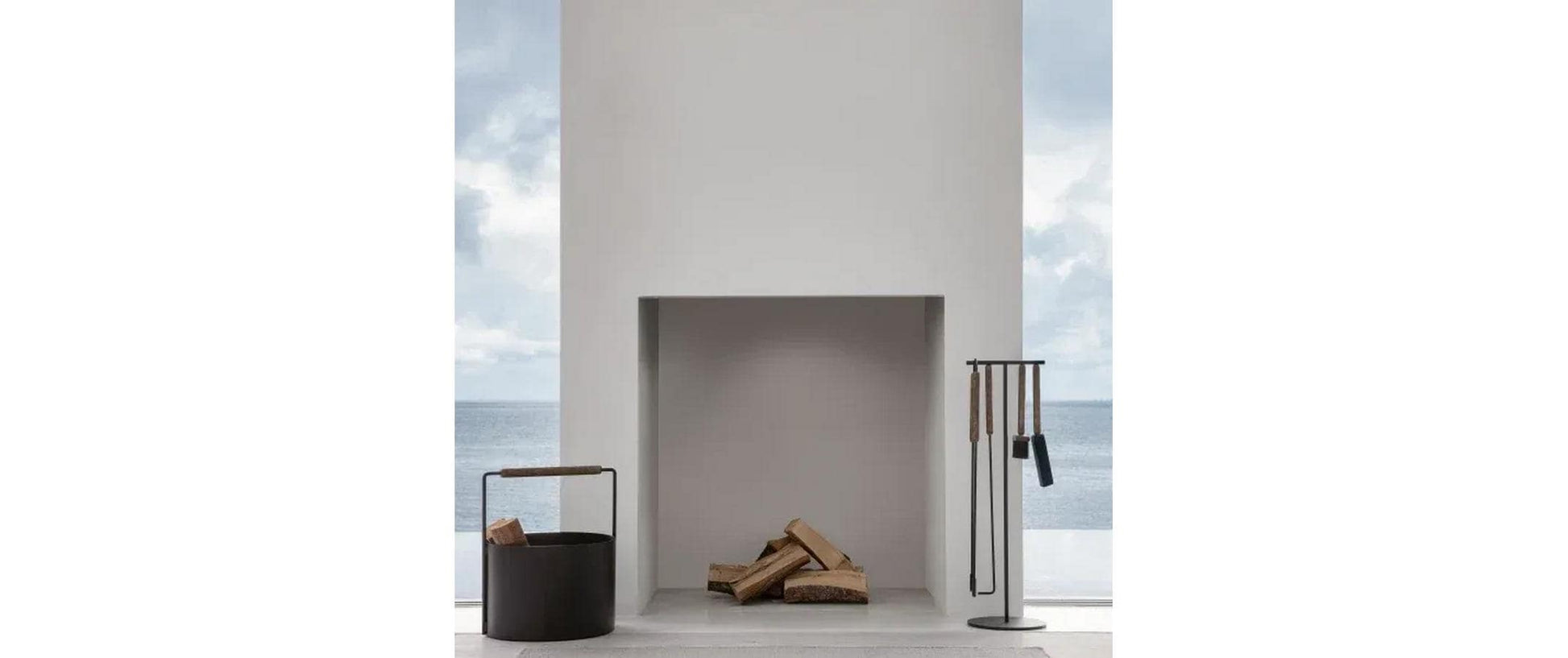 Blomus Kaminbesteck Ashi – Ø 22 cm × 75,5 cm, schwarz, Stahl, 5 Stk.