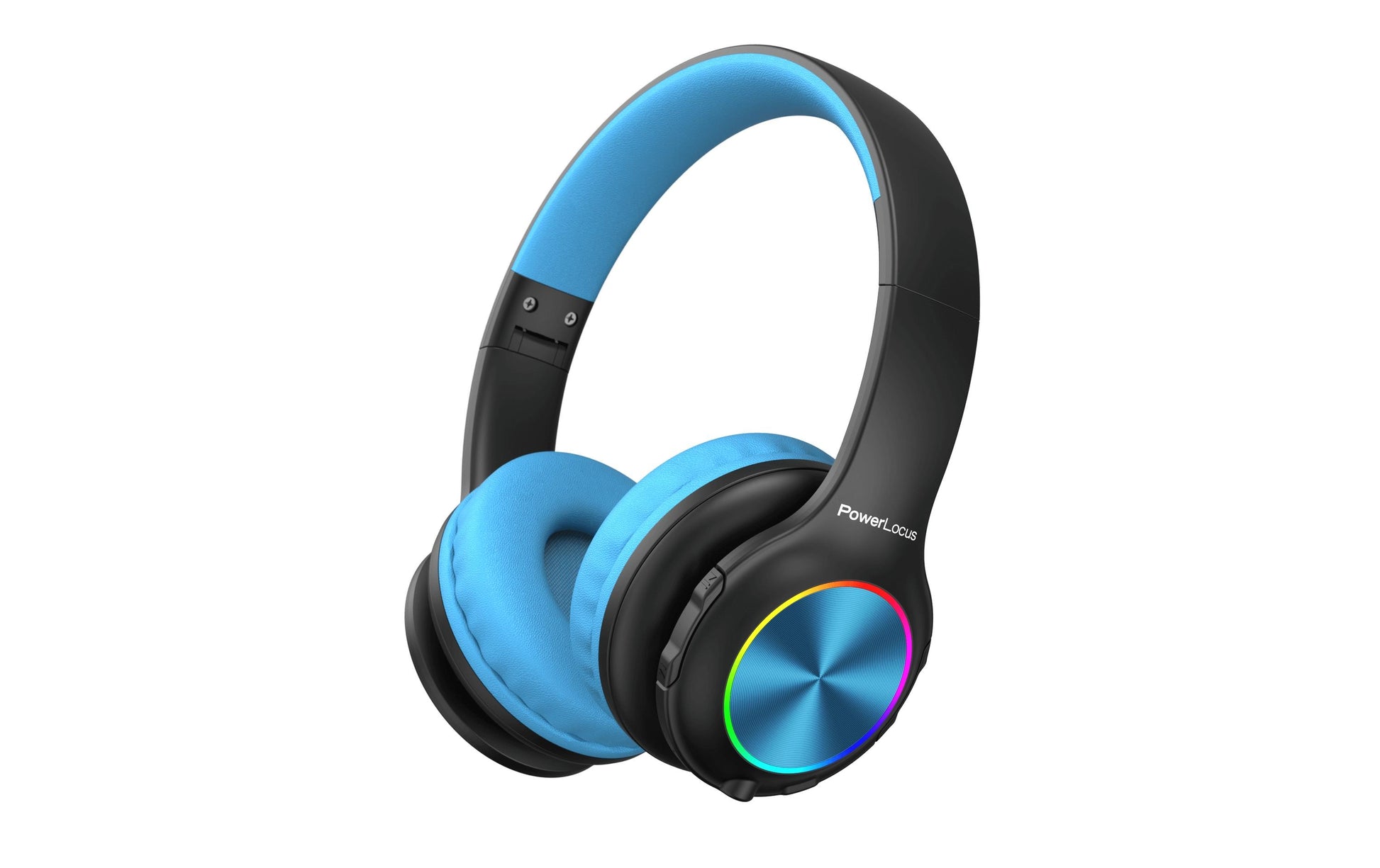 Powerlocus PLED Kinderkopfhörer – Over-Ear, BT, Schwarz/Blau, BT 5.3