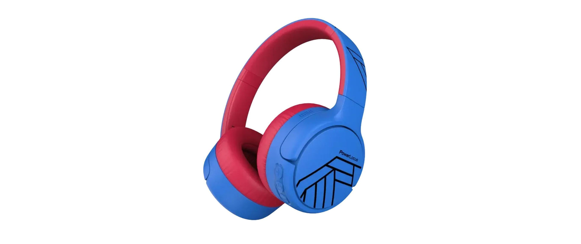 Powerlocus TIGER KIDS Kinderkopfhörer – Over-Ear, BT, USB-C, ANC, Blau/Rot, BT 5.4