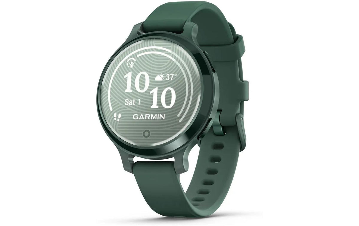 Garmin Lily 2 Active 38 mm GPS – Aluminium Grün, Sportarmband, Jaspisgrün, 50 m, für Android, iPhone
