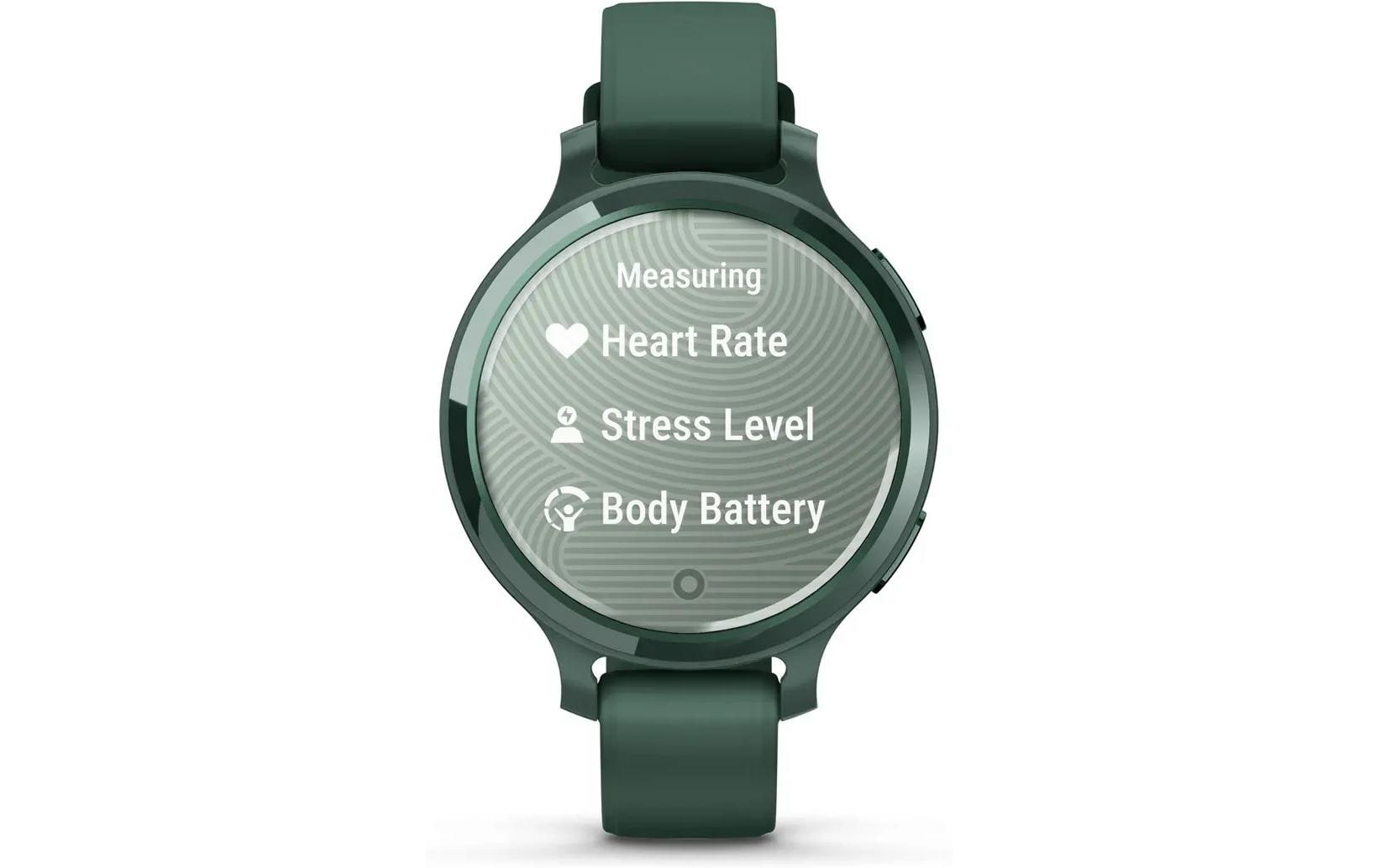 Garmin Lily 2 Active 38 mm GPS – Aluminium Grün, Sportarmband, Jaspisgrün, 50 m, für Android, iPhone