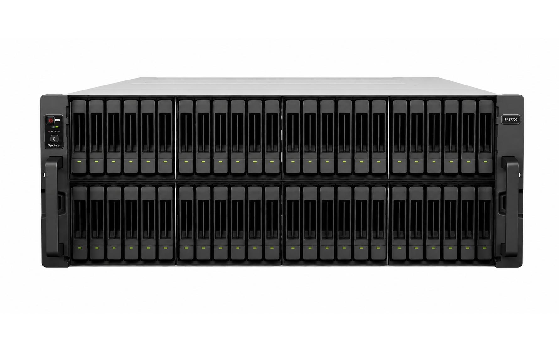 Synology PAS7700 – 48-Bay Rack NAS – AMD EPYC 7443P, 128 GB RAM, 10GbE, redundantes Netzteil, für 2,5"