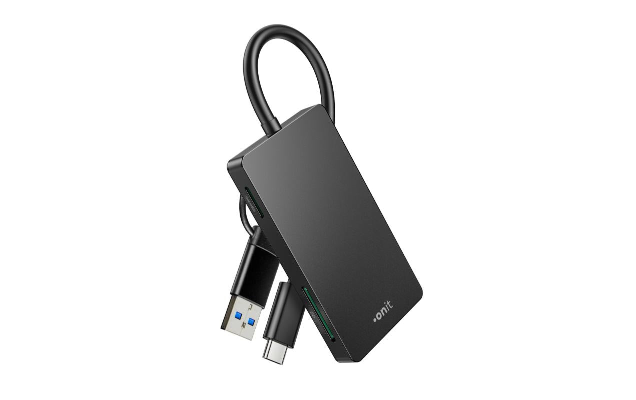 Onit USB-C/A Multi – Smartcard-Leser – USB 3.1 Gen 1 (USB-A, USB-C), Schwarz, für Windows, macOS & mehr