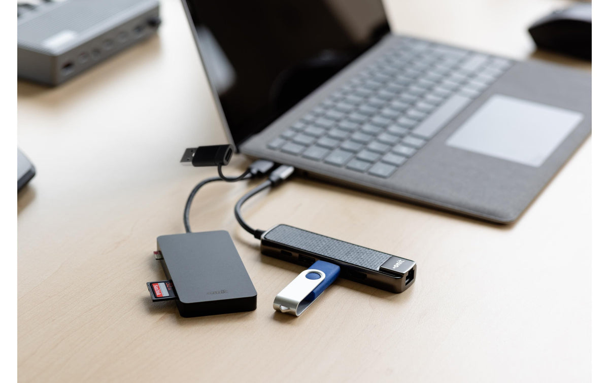 Onit USB-C/A Multi – Smartcard-Leser – USB 3.1 Gen 1 (USB-A, USB-C), Schwarz, für Windows, macOS & mehr