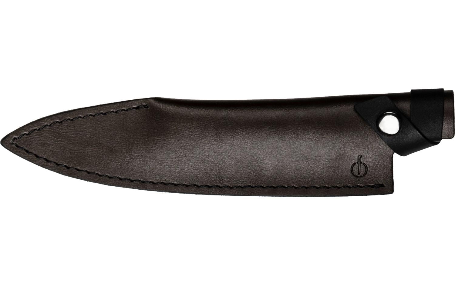 Forged Etui 6 × 2 cm, Leder, braun, für Forged Messer