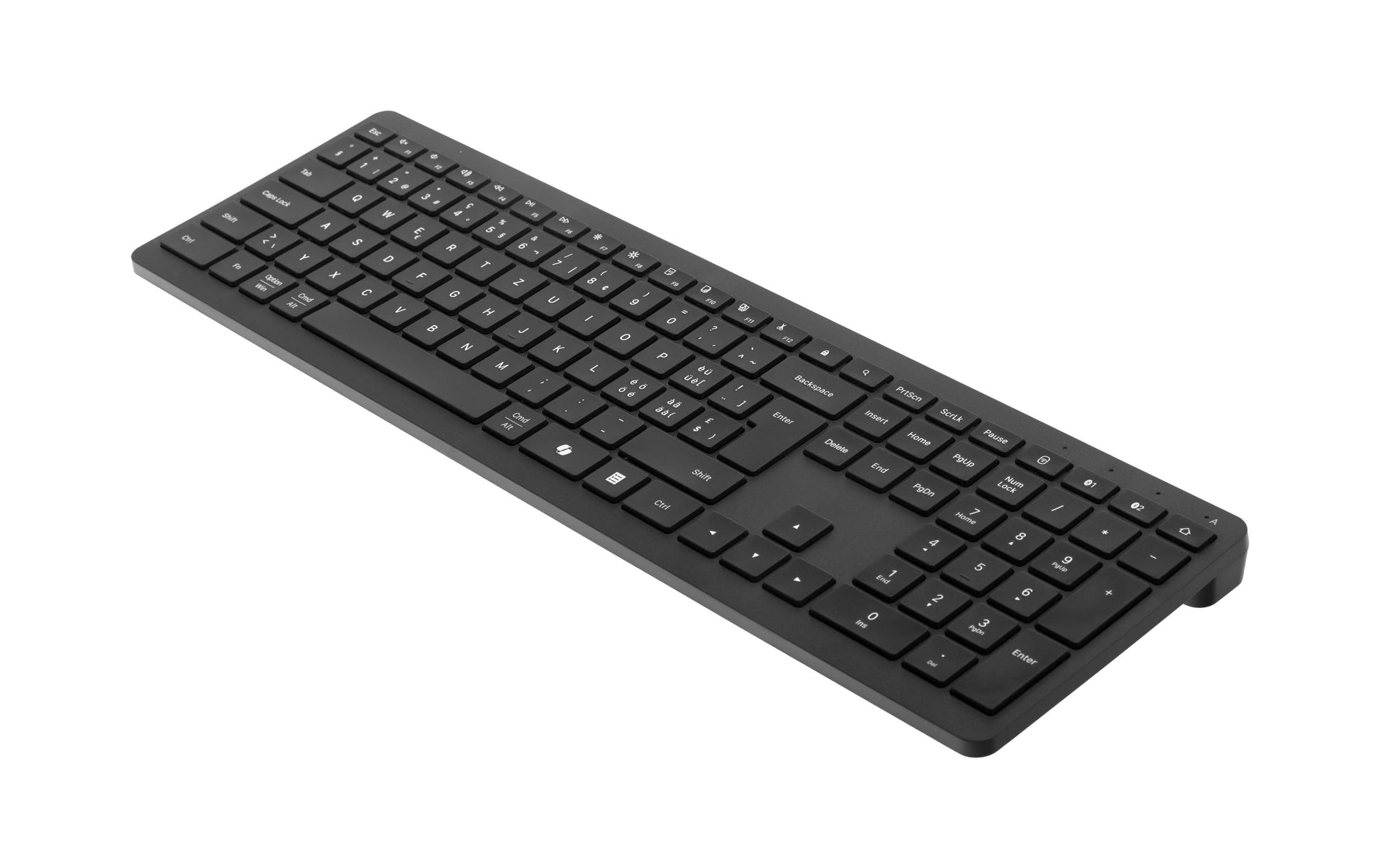 Nize Tastatur-Maus-Set – Bluetooth & 2,4 GHz (USB-A Empfänger) – QWERTZ (CH) – Schwarz