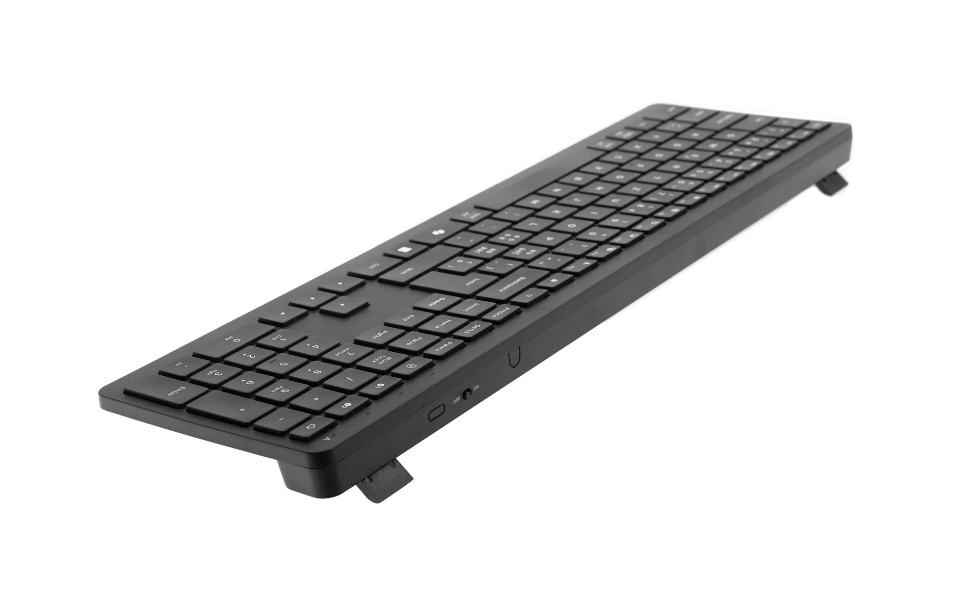 Nize Tastatur-Maus-Set – Bluetooth & 2,4 GHz (USB-A Empfänger) – QWERTZ (CH) – Schwarz