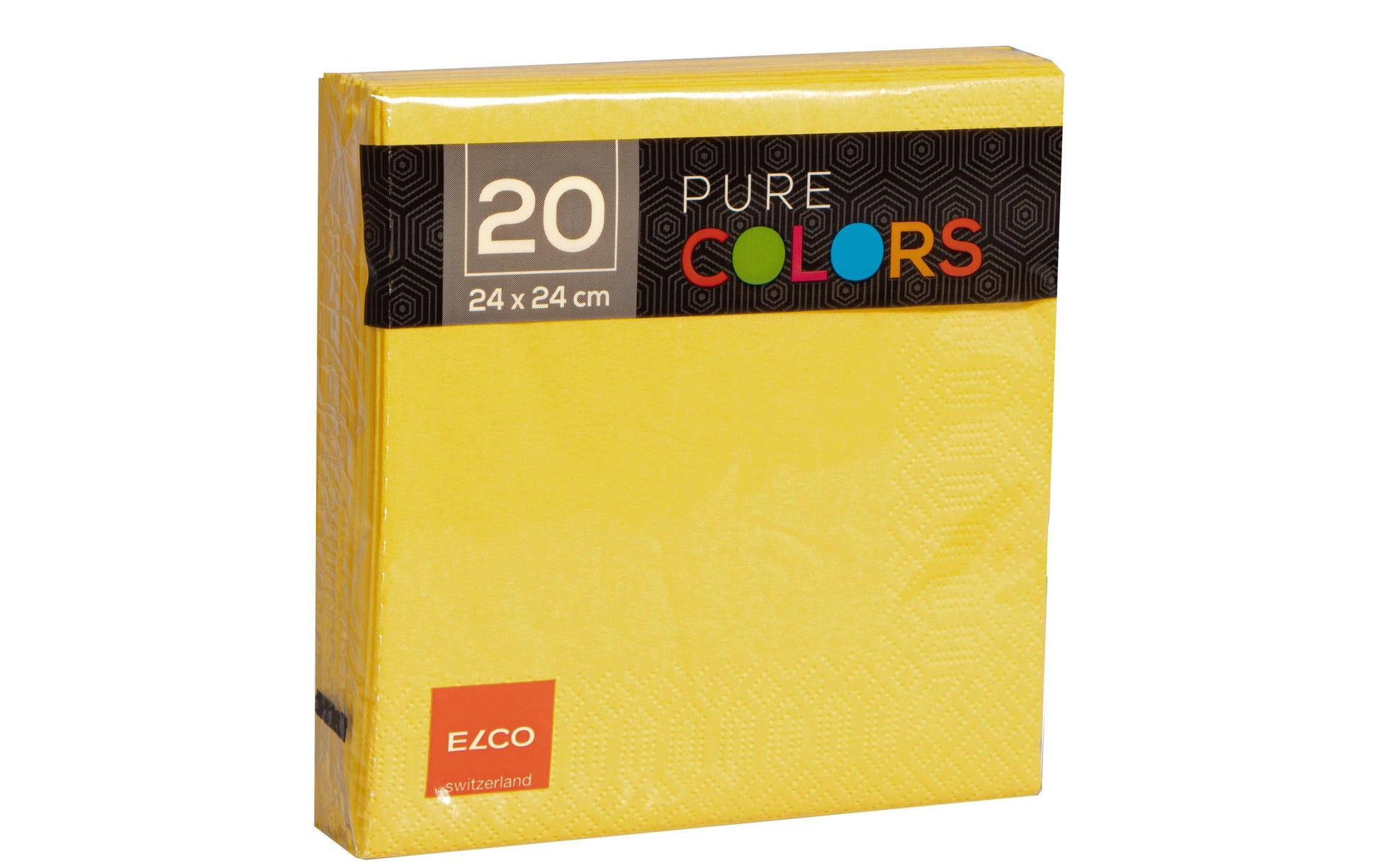 Elco Servietten gelb – 24 × 24 cm, 3-lagig – 20 Stück