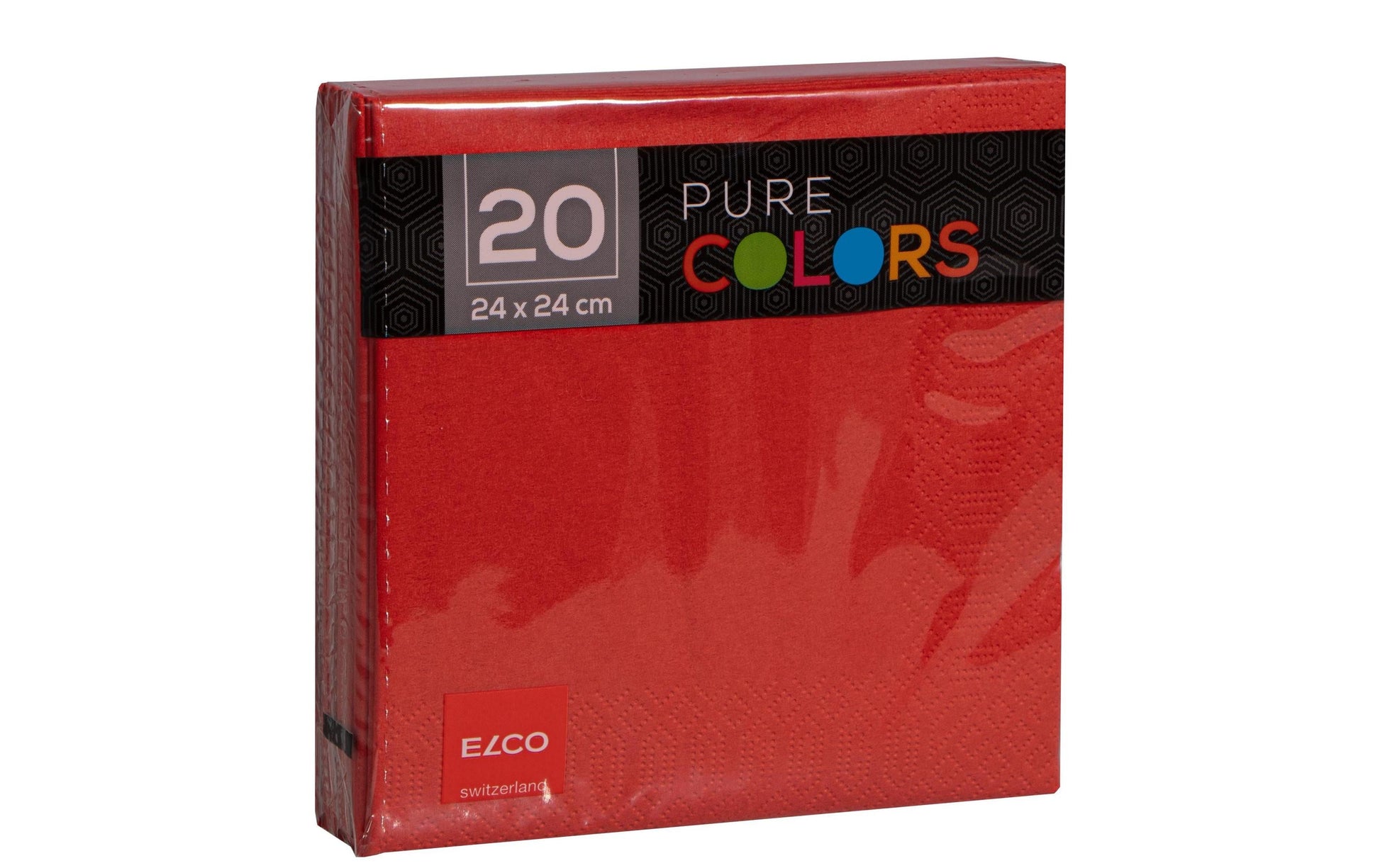 Elco Servietten – rot – 24 × 24 cm, 3-lagig – 20 Stück