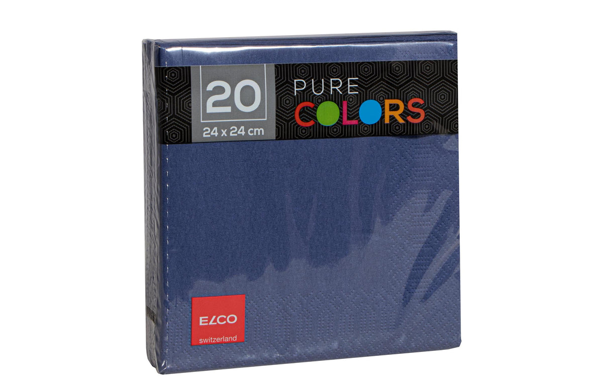 Elco Servietten dunkelblau – 24 × 24 cm, 3-lagig – 20 Stück