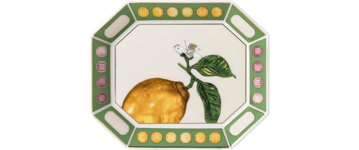 Rosenthal Schale IDYLLIA – 12,1 × 14,6 × 2,2 cm, Porzellan, Grün/Weiss, spülmaschinenfest
