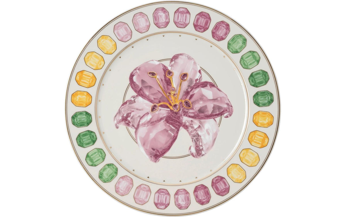 Rosenthal IDYLLIA Lily Platzteller – Ø 33,1 cm, H 2,2 cm, Porzellan, Weiss/Mehrfarbig, spülmaschinenfest