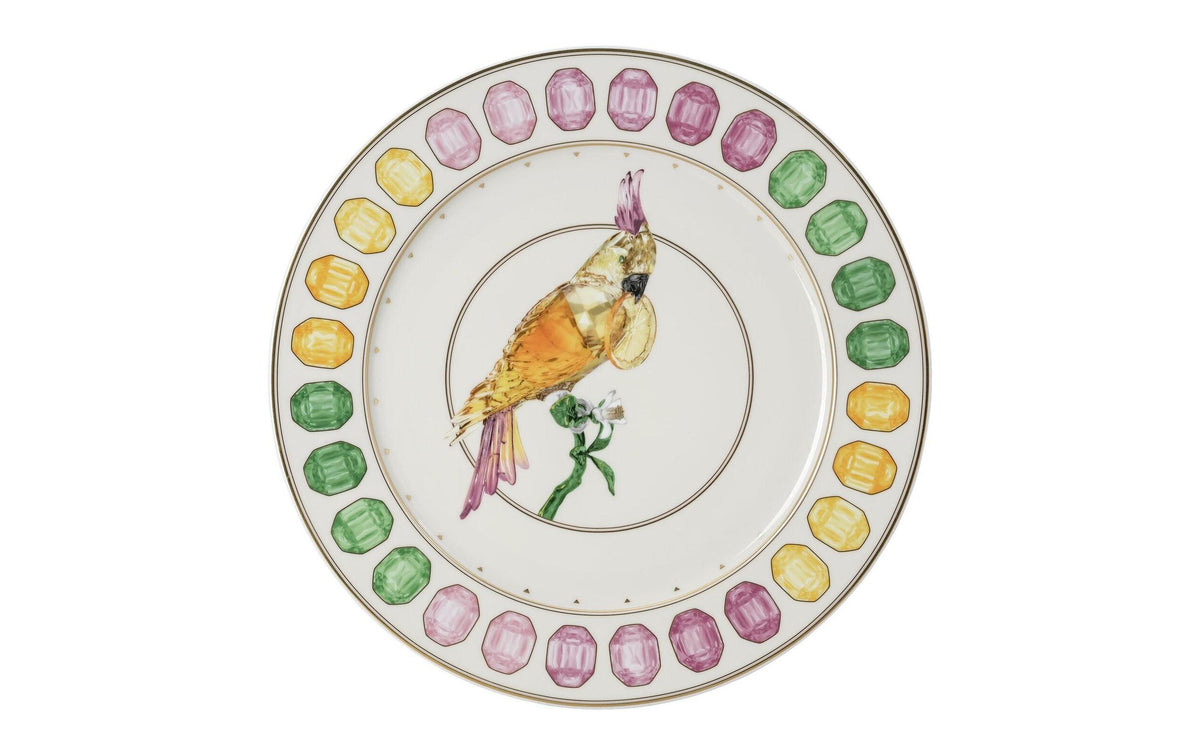 Rosenthal IDYLLIA Cockatoo Platzteller – Ø 33,1 cm, Porzellan, Weiss/Mehrfarbig, spülmaschinenfest