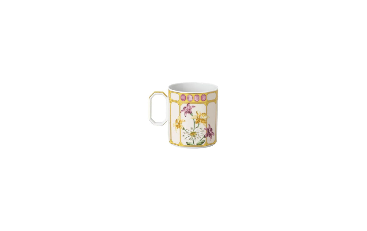 Rosenthal Kaffeebecher IDYLLIA Finch – 390 ml, Ø 8,3 cm, Porzellan, Gelb, mit Henkel, spülmaschinenfest