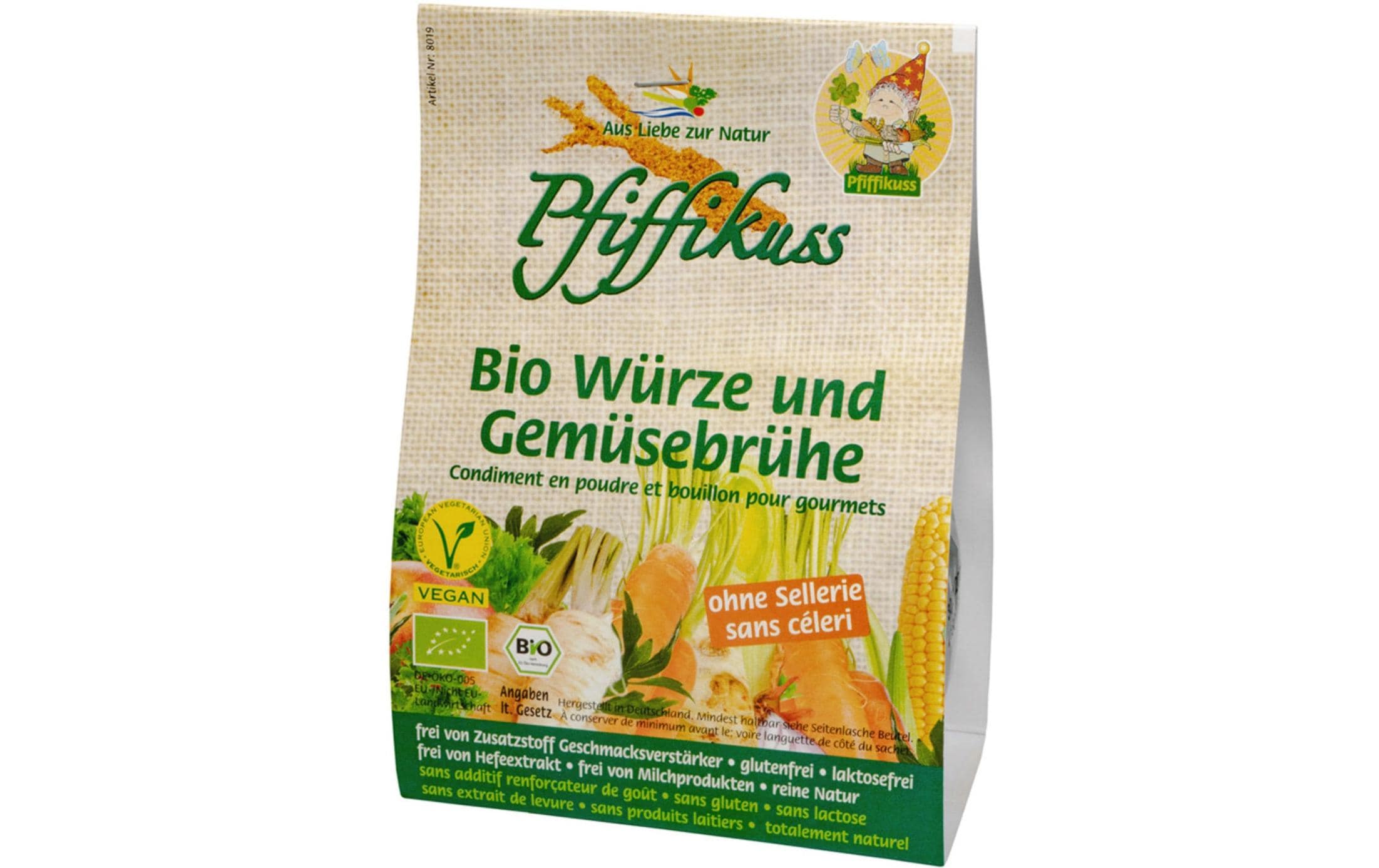 Pfiffikuss Gemüsebouillon, Bio, vegan, Streuwürze – 250 g
