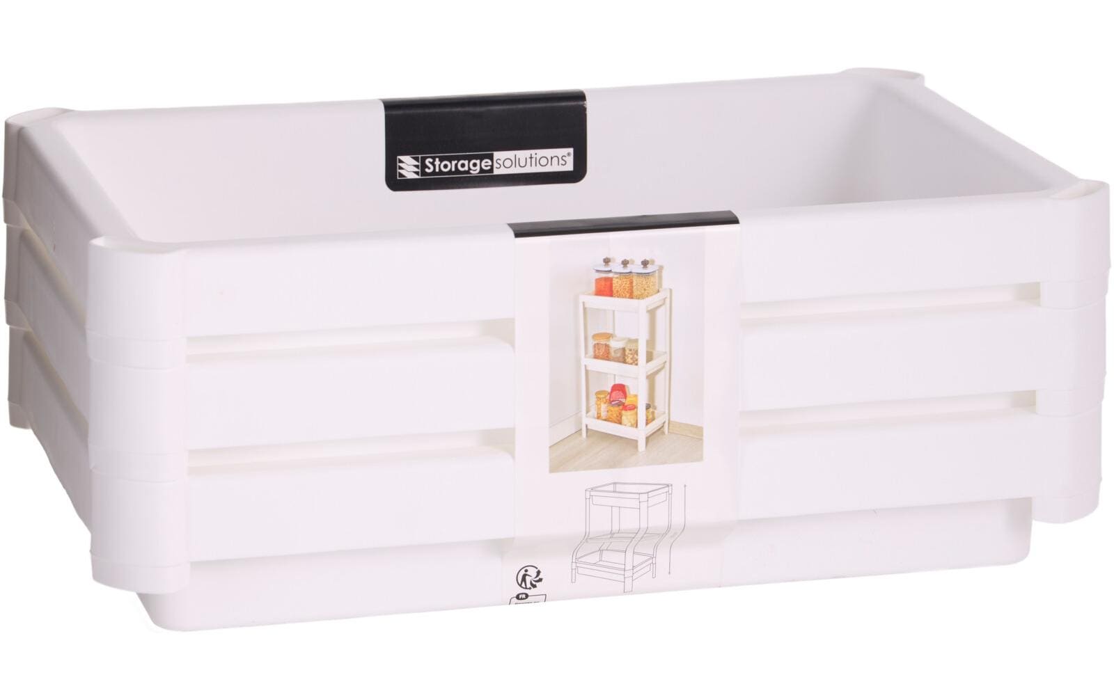Nize WL Schrank Organizer WS Regal 3 Tablare – Polypropylen – Weiss – 360 × 710 × 230 mm