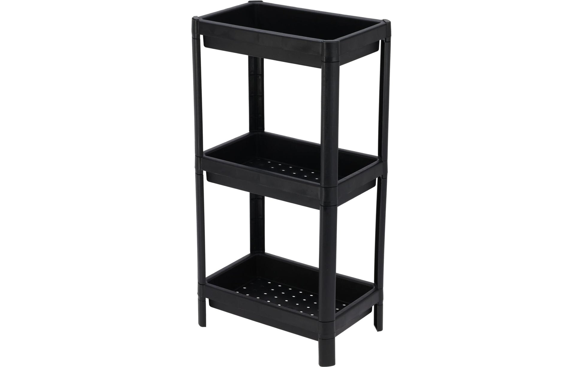 Nize WL Ablageschale 3 Tablare – Polypropylen – Schwarz – 360 × 710 × 230 mm