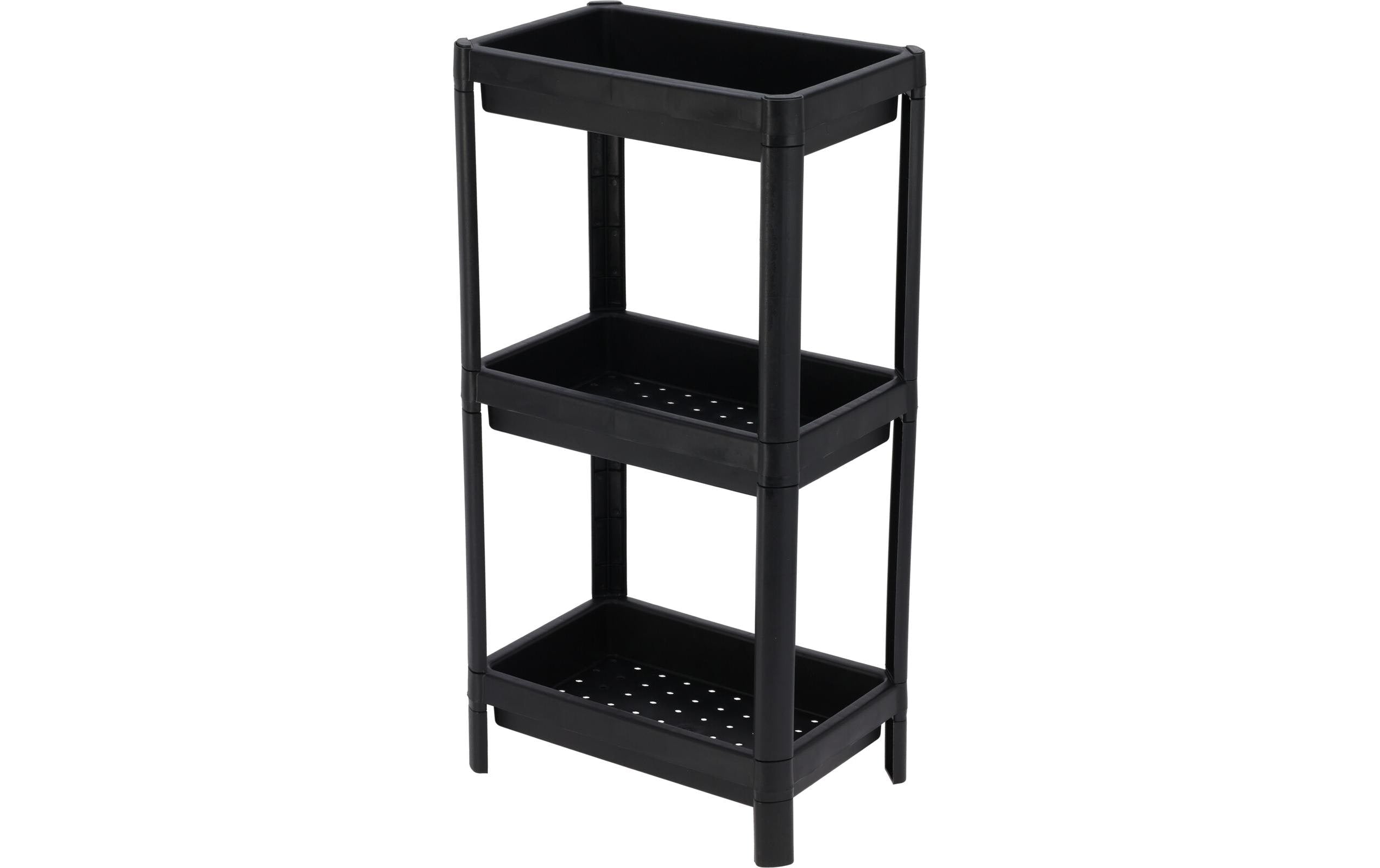 Nize WL Ablageschale 3 Tablare – Polypropylen – Schwarz – 360 × 710 × 230 mm
