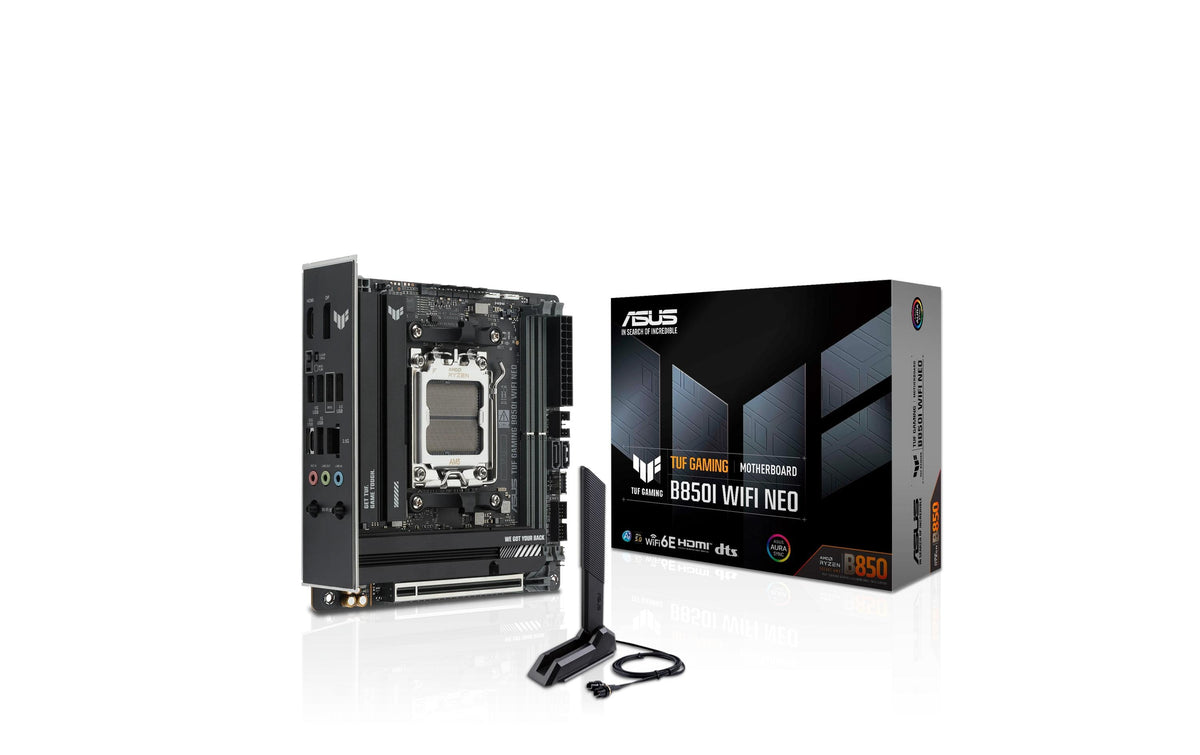 ASUS TUF GAMING B850I WIFI NEO – Mainboard – Sockel AM5, AMD B850, mITX, 2×DDR5