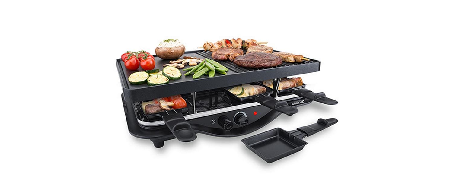 Steba Raclette-Grill RC28 – 8 Personen, 1'400 W, Antihaftbeschichtung – schwarz