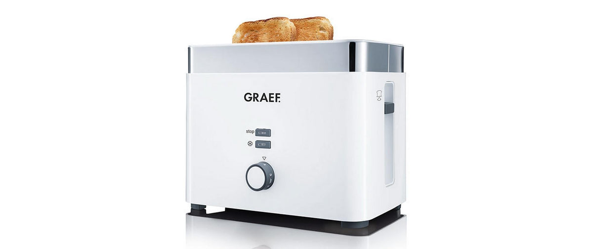Graef Toaster TO 61 – 2 Scheiben, 1000 W – weiss