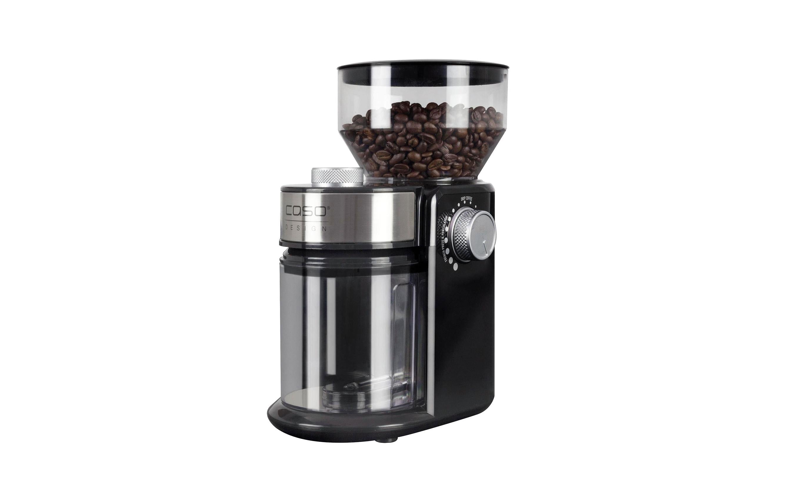 Caso Barista Crema Kaffeemühle – 190 g, Scheibenmahlwerk, 150 W – Schwarz/Edelstahl